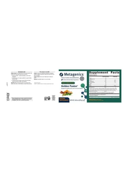Metagenics Golden Fusion(R) -- golden milk, curcumin supplement. - Back
