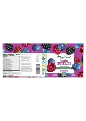 Megafood Gummies - Kids Multi -- kids vitamins, berry gummies - Back