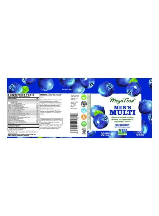 Megafood Gummies - Men's Multi -- men's health, multivitamins - Back