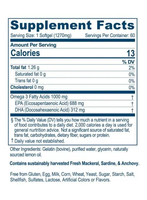 Ayush Herbs High Omega-3(TM) Fish Oil -- omega-3 fish oil, healthy fats. - Back