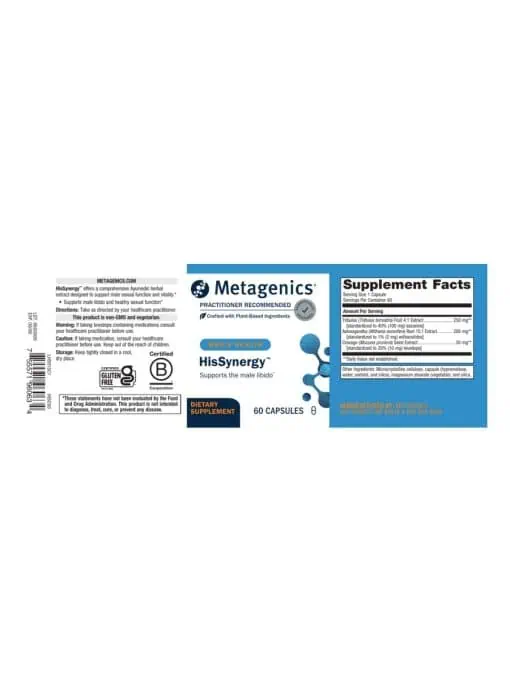 Metagenics HisSynergy(TM) -- male vitality, sexual health. - Back