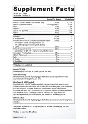 Metagenics Immune Defense Pack -- immune support, vitamins and minerals. - Back