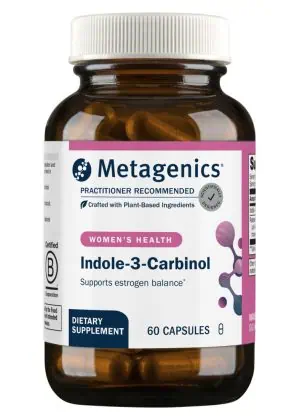 Metagenics Indole-3-Carbinol -- estrogen metabolism support, cruciferous vegetables.