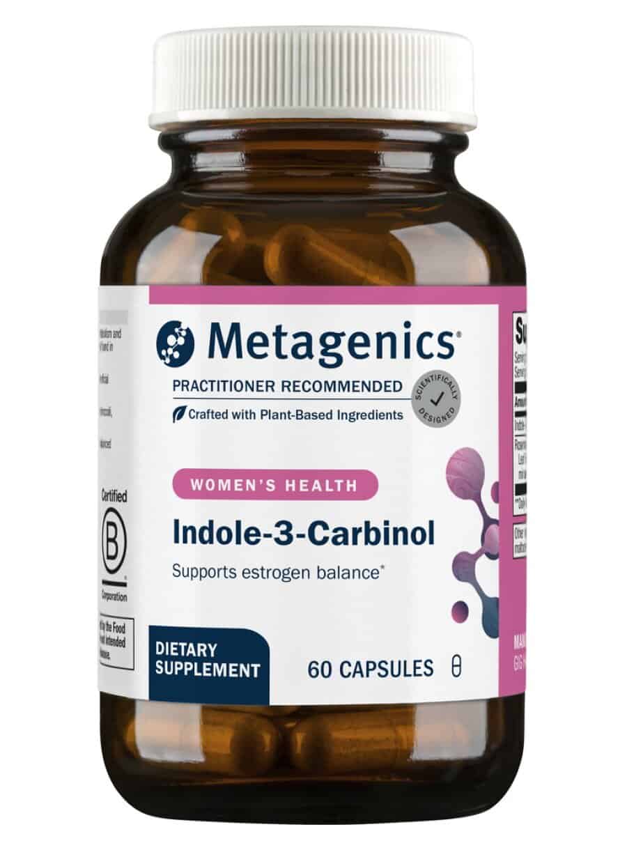 Metagenics Indole-3-Carbinol -- estrogen metabolism support, cruciferous vegetables.
