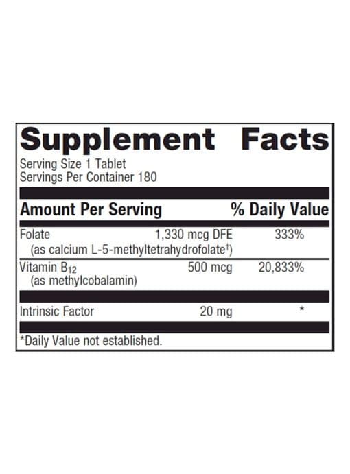Metagenics Intrinsi B12-Folate(TM) -- vitamin B12, folate - Back