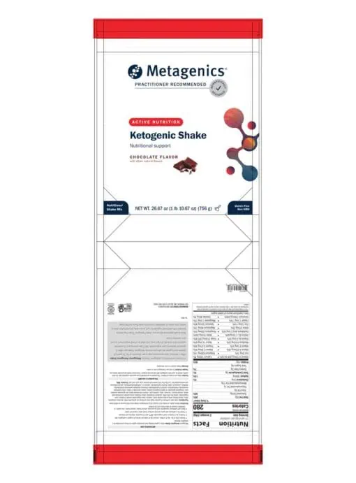 Metagenics Ketogenic Shake - Chocolate -- ketogenic shake, low carb shake - Back