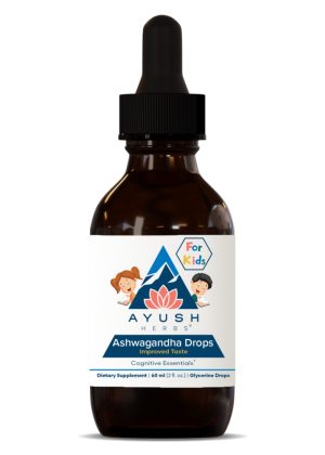 Ayush Herbs Kids Ashwagandha Drops -- kids health, adaptogen.