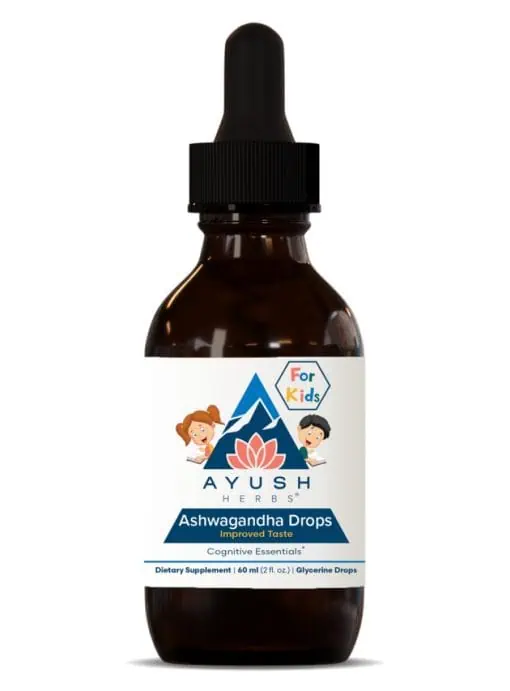 Ayush Herbs Kids Ashwagandha Drops -- kids health, adaptogen.
