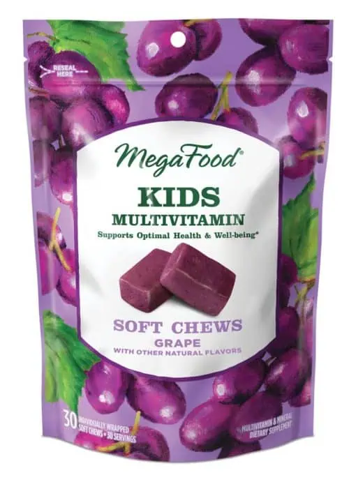 Megafood Kids Multi Soft Chew Grape -- kids multivitamin, soft chews