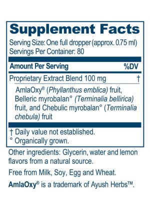 Ayush Herbs Kids Trifal Drops -- digestive support, children's health. - Back