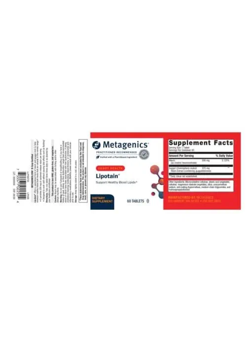 Metagenics Lipotain(R) -- niacin supplement, guggul resin. - Back