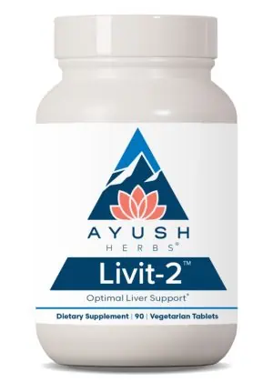 Ayush Herbs Livit-2 500mg -- liver support, detox supplement.