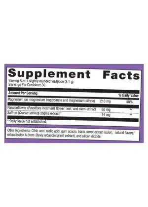 Metagenics MagActive Magnesium Night Powder -- sleep support, magnesium supplement. - Back