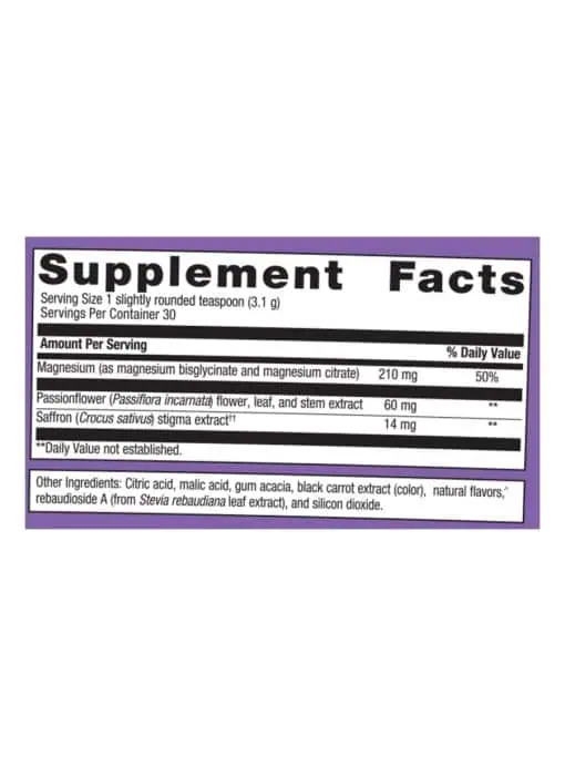 Metagenics MagActive Magnesium Night Powder -- sleep support, magnesium supplement. - Back