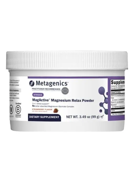 Metagenics MagActive Magnesium Relax -- magnesium supplement, stress relief.