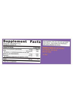 Metagenics MagActive Magnesium Relax -- magnesium supplement, stress relief. - Back