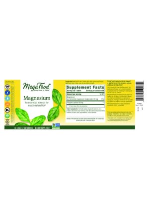MegaFood Magnesium -- magnesium supplement, muscle relaxation - Back