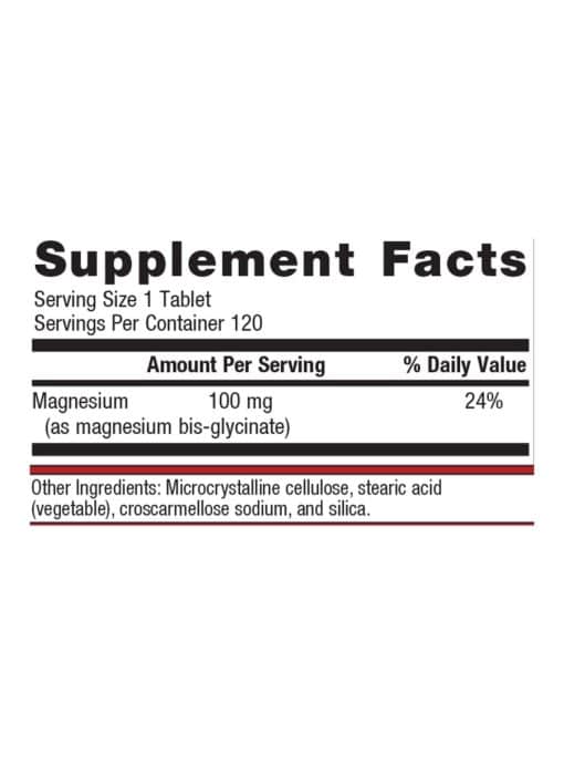 Metagenics Magnesium Glycinate -- magnesium supplement, absorbable magnesium. - Back