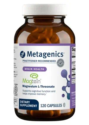 Metagenics Magtein Magnesium L-Threonate -- cognitive support, memory enhancement.