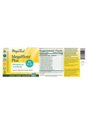 MegaFood MegaFlora(R) Plus -- probiotic supplement, digestive health - Back