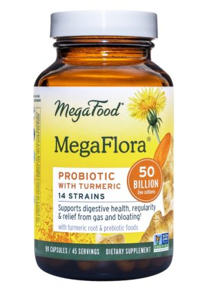 MegaFood MegaFlora(R) Probiotic with Turmeric -- digestive health, gut support