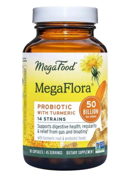 MegaFood MegaFlora(R) Probiotic with Turmeric -- digestive health, gut support
