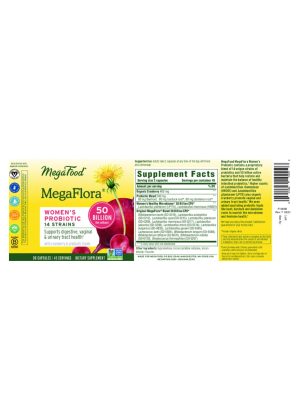 Megafood MegaFlora(R) Women's Probiotic -- women's probiotic, digestive health - Back
