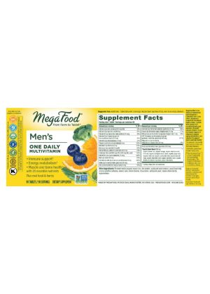 MegaFood Men's One Daily -- multivitamin, men's health - Back