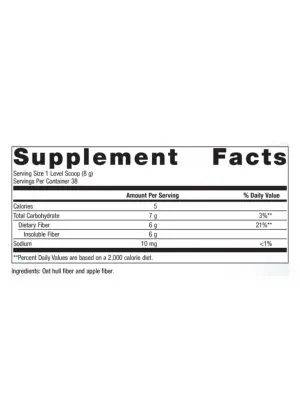 Metagenics MetaFiber(R) -- dietary fiber, gut health. - Back