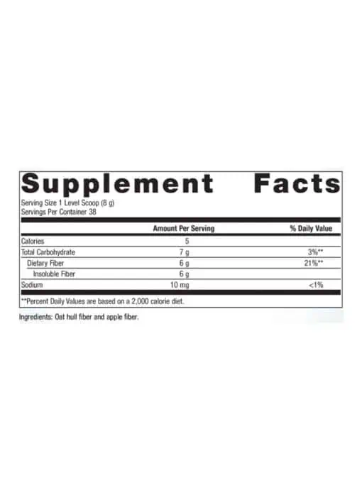 Metagenics MetaFiber(R) -- dietary fiber, gut health. - Back