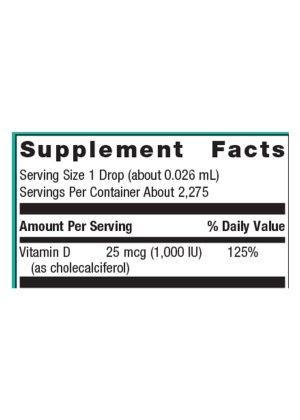 Metagenics MetaKids(TM) D3 Liquid -- Vitamin D3 supplement, children's health. - Back