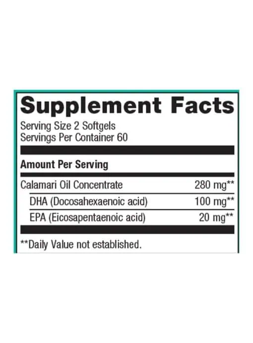 Metagenics MetaKids(R) DHA -- omega-3 supplement, children's health. - Back