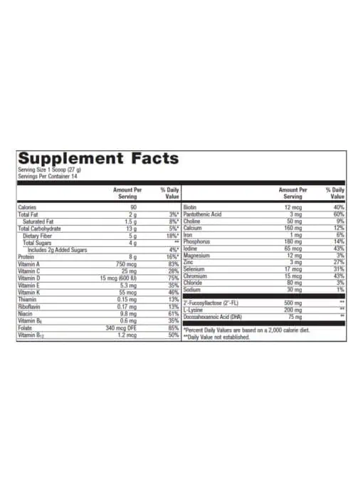 Metagenics MetaKids(TM) Nutrition Powder -- children's nutrition, kids health. - Back