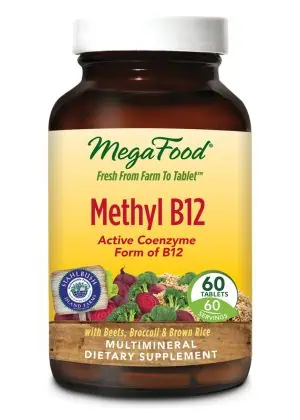 MegaFood Methyl B12 -- active coenzyme form of B12, heart health support