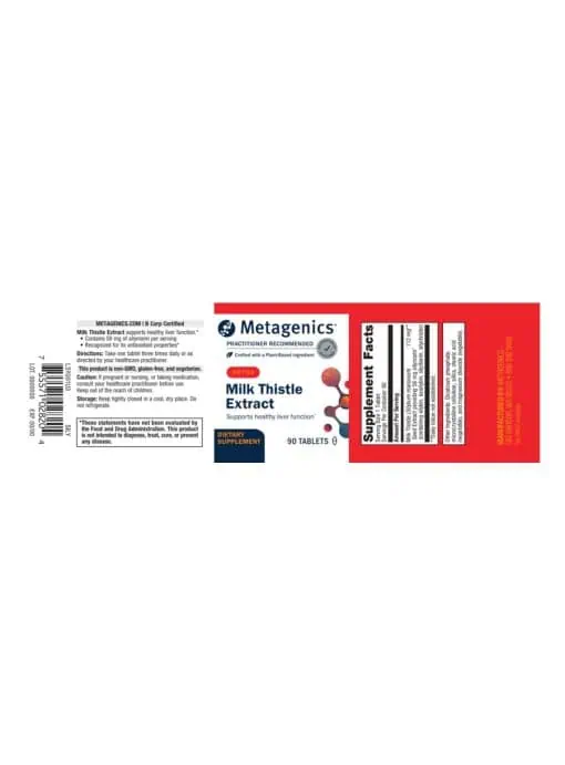 Metagenics Milk Thistle Extract -- liver support, antioxidant properties. - Back
