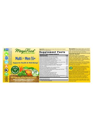 MegaFood Multi for Men 55+ -- multivitamin for men, health supplement - Back