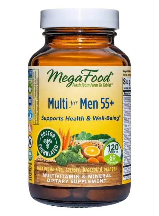 MegaFood Multi for Men 55+ -- multivitamin for men, health supplement