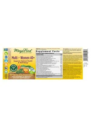 MegaFood Multi for Women 40+ -- multivitamin, women's health - Back