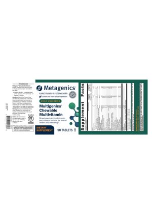 Metagenics Multigenics(R) Chewable - Outrageous Orange, multivitamin, chewable - Back