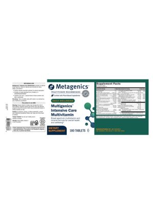 Metagenics Multigenics(R) Intensive Care Multivitamin -- multivitamin, dietary supplement. - Back