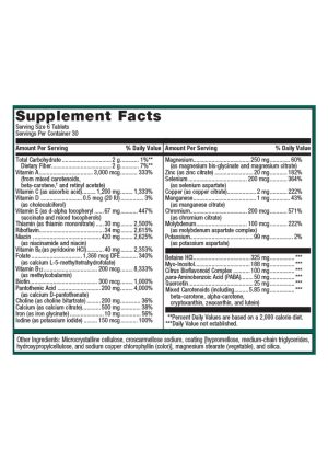 Metagenics Multigenics(R) Multivitamin with Iron -- multivitamin, iron supplement - Back