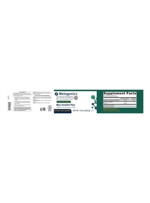 Metagenics Myo-Inositol Plus -- nervous system support, cellular health. - Back