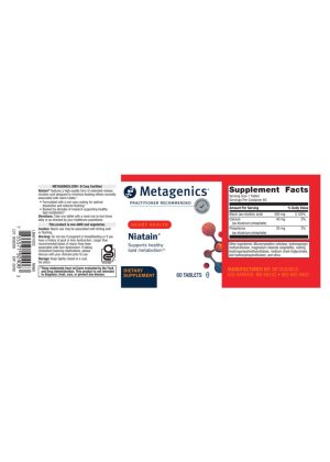 Metagenics Niatain(R) -- niacin supplement, lipid metabolism support. - Back