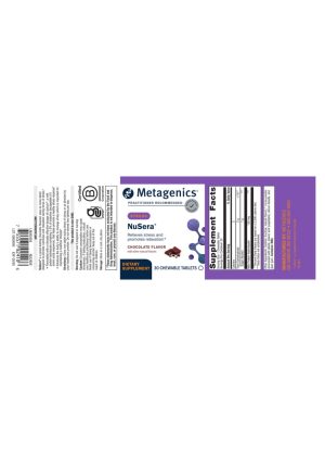Metagenics NuSera(R) Chocolate Flavor -- stress relief, relaxation support. - Back