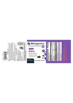 Metagenics NuSera(R) Chocolate Flavor -- stress relief, relaxation support. - Back
