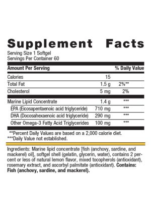 Metagenics OmegaGenics EPA-DHA 1000 Fish Oil -- fish oil, omega-3 - Back