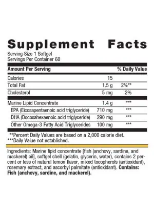 Metagenics OmegaGenics EPA-DHA 1000 Fish Oil -- fish oil, omega-3 - Back
