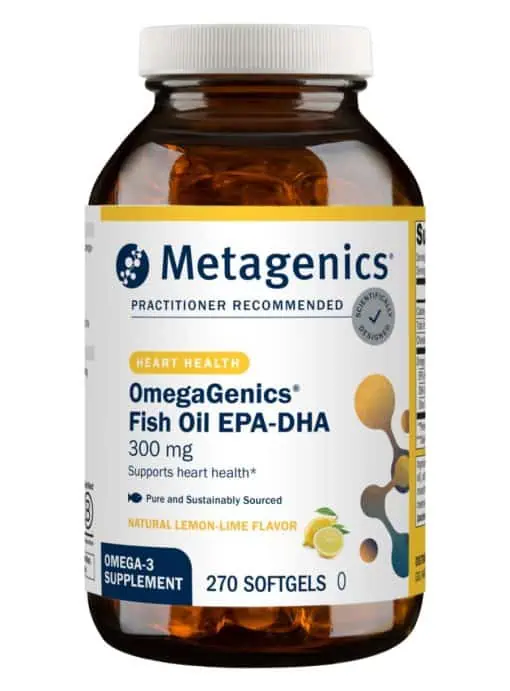 Metagenics OmegaGenics(R) Fish Oil EPA-DHA 300 mg -- omega-3 fatty acids, heart health.