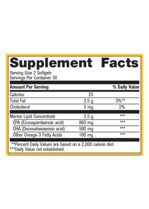 Metagenics OmegaGenics(R) Fish Oil EPA-DHA 720 mg -- fish oil, omega-3 - Back