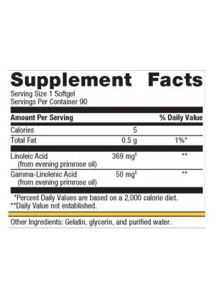 Metagenics OmegaGenics(R) Evening Primrose Oil -- evening primrose oil, omega-6 fatty acids. - Back